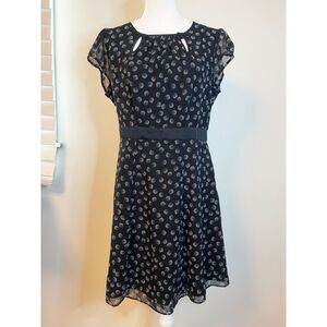 Black & White circle patterned a line cutout detail y2k dress - Elle Brand - 12